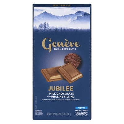 Geneve Swiss Chocolate Milk Chocolate Bar with Praline Filling 100 g, $5.29/100g