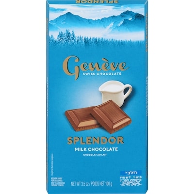 Geneve Swiss Chocolate Milk Chocolate Splendor Bar 100 g, $5.29/100g