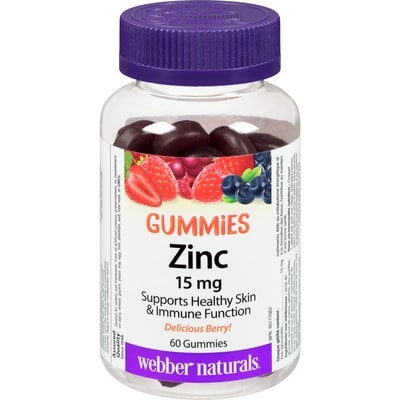 Webber Naturals Zinc 15 Mg 60 ea, $0.19/1ea