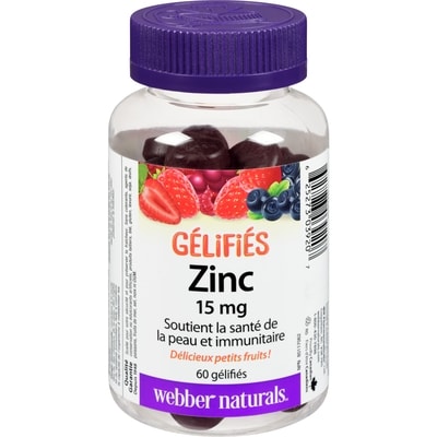 Webber Naturals Zinc 15 mg 60 ea, 0,19 $/1ch