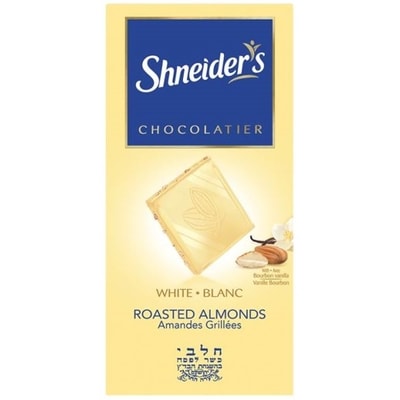Shneider's White Chocolate with Roasted Almonds 100 g, $2.99/100g