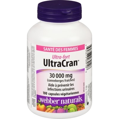 Webber Naturals Ultracran capsules végétariennes ultra-fort 30 000 mg canneberges fraîches 100 ea, 0,16 $/1ch