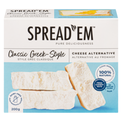 Spread’em Kitchen Co. Alternative au fromage style grec classique 200 g, 6,00 $/100g