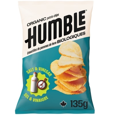 Humble Croustilles biologiques Sel et vinaigre 135 g, 2,78 $/100g