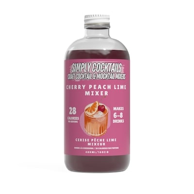 Simply Cocktails Handcrafted Cocktail Mixers Cherry Peach Lime 480 ml, $2.91/100ml