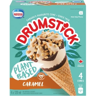 Nestlé Drumstick Plant-Based Frozen Dessert Cones Caramel 480 ml, $1.46/100ml