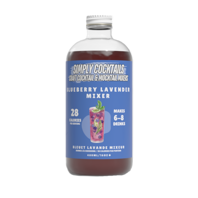 Simply Cocktails Mélange à cocktail artisanal bleuet citron lavande 480 ml, 2,91 $/100ml
