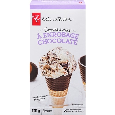 le Choix du Président Cornets sucrés à enrobage chocolaté 120 g, 4,58 $/100g