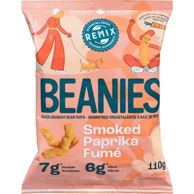 Remix Beanies grignotines crouistillantes à base de fêves paprika fumé 110 g, 6,81 $/100g