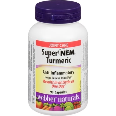 Webber Naturals Super Nem Turmeric 90 ea, $0.37/1ea