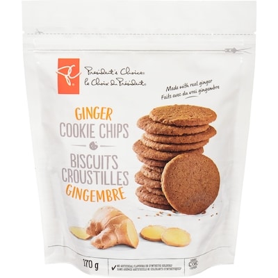 President's Choice Cookie Chips Ginger 170 g, $2.35/100g