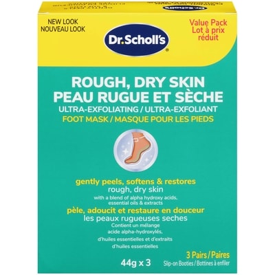 Dr. Scholl’s Masque pour les pieds ultra-exfoliant Dr. Scholl’s, paquet de 3 3 ea, 5,66 $/1ch