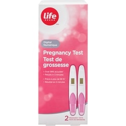 Life Brand Digital Pregnancy Test 2 ea, $10.50/1ea