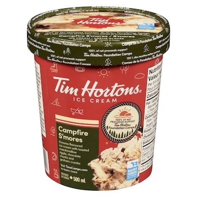 Tim Hortons Ice Cream, Campfire S'mores 500 ml, $1.40/100ml