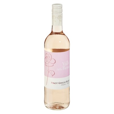 Valle Della Roas Rosé Wine Pinot Grigio Rosé (ID required at pick-up) 750 ml, $1.87/100ml