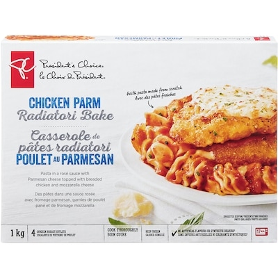 President's Choice Chicken Parm Radiatori Pasta Bake 1 kg, $1.30/100g