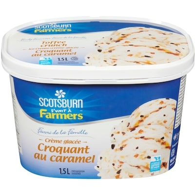 Scotsburn Crème glacée Favori de la Famille Croquant au caramel 1.5 l, 0,52 $/100ml