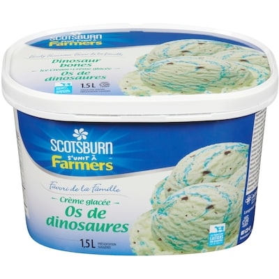 Scotsburn Crème glacée Favori de la Famille aux os de dinosaures 1.5 l, 0,52 $/100ml