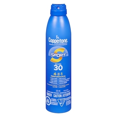 Coppertone Sport FPS 30 Ecran solaire en vaporisateur 222 ml, 7,66 $/100ml