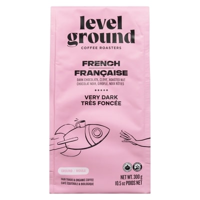 Level Ground Craft Blend Coffee French Roast Dark & Intense Ground 300 g, $5.00/100g