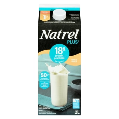 Natrel Lait protéiné à saveur de vanille 1% sans lactose Natrel Plus 2 l, 0,28 $/100ml