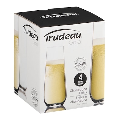 Gala stemless flutes 8 ounces box of 4