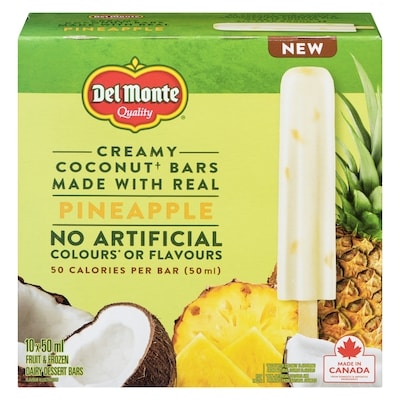 Del Monte Coconut Pineapple Frozen Dairy Dessert Bars 500 ml, $2.30/100ml