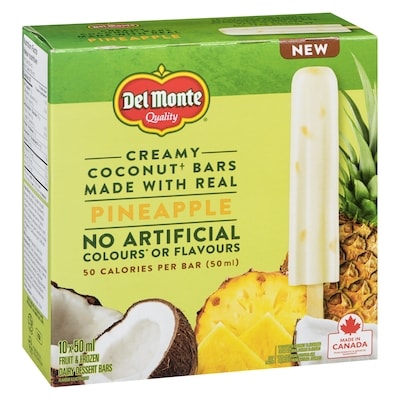 Coconut Pineapple Frozen Dairy Dessert Bars