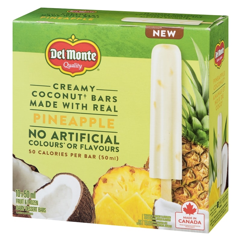 Coconut Pineapple Frozen Dairy Dessert Bars