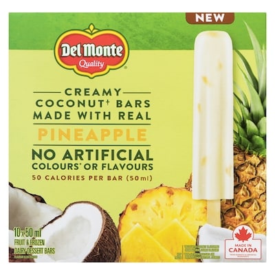 Coconut Pineapple Frozen Dairy Dessert Bars