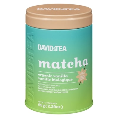 DAVIDsTEA Matcha à la vanille biologique 65 g, 24,60 $/100g