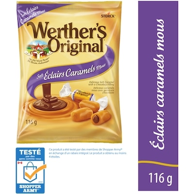 Werther’s Original Bonbons Éclairs caramels mous 116 g, 3,01 $/100g