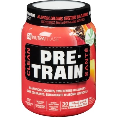 NutraPhase Clean Pre-Train Dietary Supplement Island Punch 450 g, $9,553.33/100g