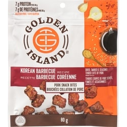 Golden Island Bouchées collation de porc recette barbecue coréenne 80 g, 8,49 $/100g