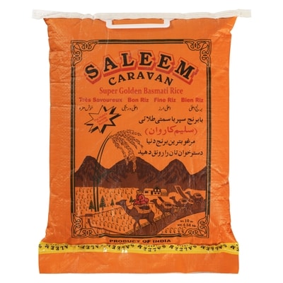 Saleem Caravan Riz basmati Super Golden, 10 lb 4.536 kg, 0,35 $/100g