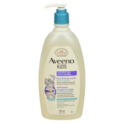 Kids Face Body Wash, Hypoallergenic, 2 in 1 Cleanser, Oat Formula, Sensitive Skin, Kids Shower Gel