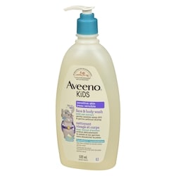 Kids Face Body Wash, Hypoallergenic, in Cleanser, Oat Formula,  Sensitive Skin, Kids Shower Gel