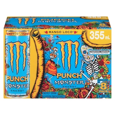 Monster Energy Punch Energy Drink Mango Loco 355 ml, $0.63/100ml