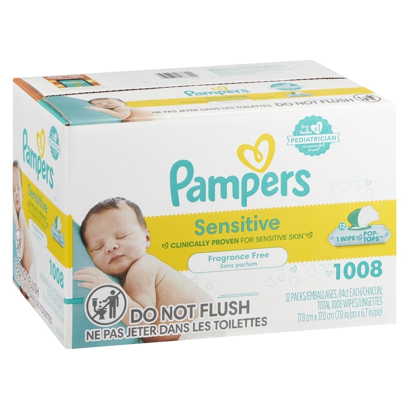 Sensitive Baby Wipes, 1008 Total Wipes