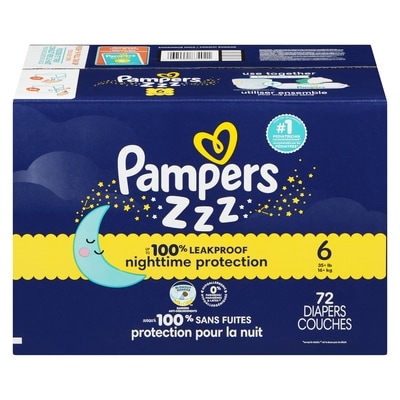 Pampers Swaddlers Overnight Diapers Size 6 72 Count 72 ea, $0.58/1ea