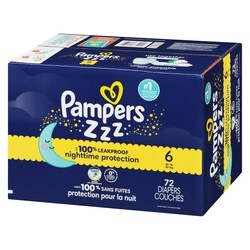 Pampers Swaddlers Overnight Diapers Size 72 Count 72 ea Real