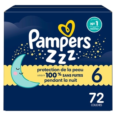Pampers Couches de nuit ZZZ, taille 6, 72 couches 72 ea, 0,58 $/1ch