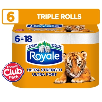 Royale Ultra Strength Paper Towel, 6 Equal 18 Rolls, 147 Sheets per Roll 6 ea, $4.17/1ea