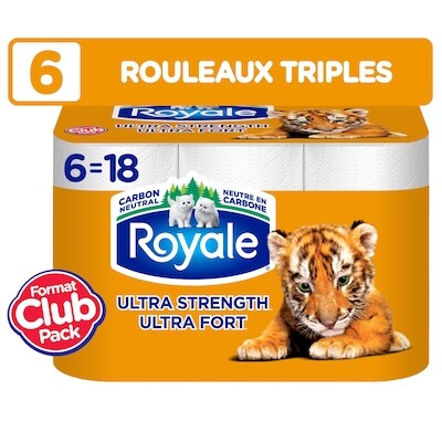 Royale Essuie-tout Ultra Fort, 6 équiv. à 18 roul., 147 feuilles par rouleau 6 ea, 3,33 $/1ch