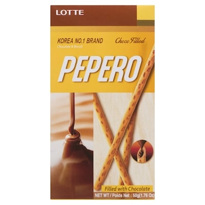 Lotte Pepero - Biscuits fourrés au chocolat 50 g, 2,58 $/100g