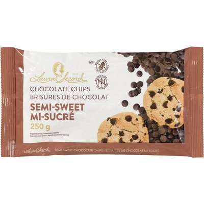 LAURA SECORD Semi-Sweet Chocolate Chips 250 g, $2.40/100g