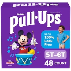 Huggies Pull-Ups Boys' Potty Training Pants, 5T-6T (46+ lbs), 48 Count 48 ea, $0.69/1ea