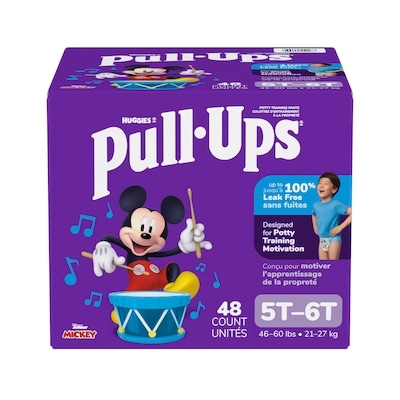 Huggies Sous-vêtements d’entraînement pour garçons, 5T-6T (22,5 kg+ [50 livres+]), 48 sous-vêtements 48 ea, 0,75 $/1ch
