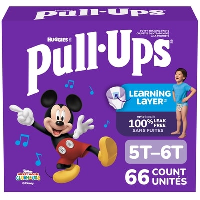 Huggies Sous-vêtements d’entraînement pour garçons, 5T–6T (46–60 lb) 66 sous-vêtements 66 ea, 0,71 $/1ch