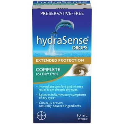 Hydrasense Complete Eye Drops For Dry Eyes, Preservative Free 10 ml, $169.90/100ml